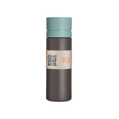 Blue and Grey Circular Reusable Water Bottle