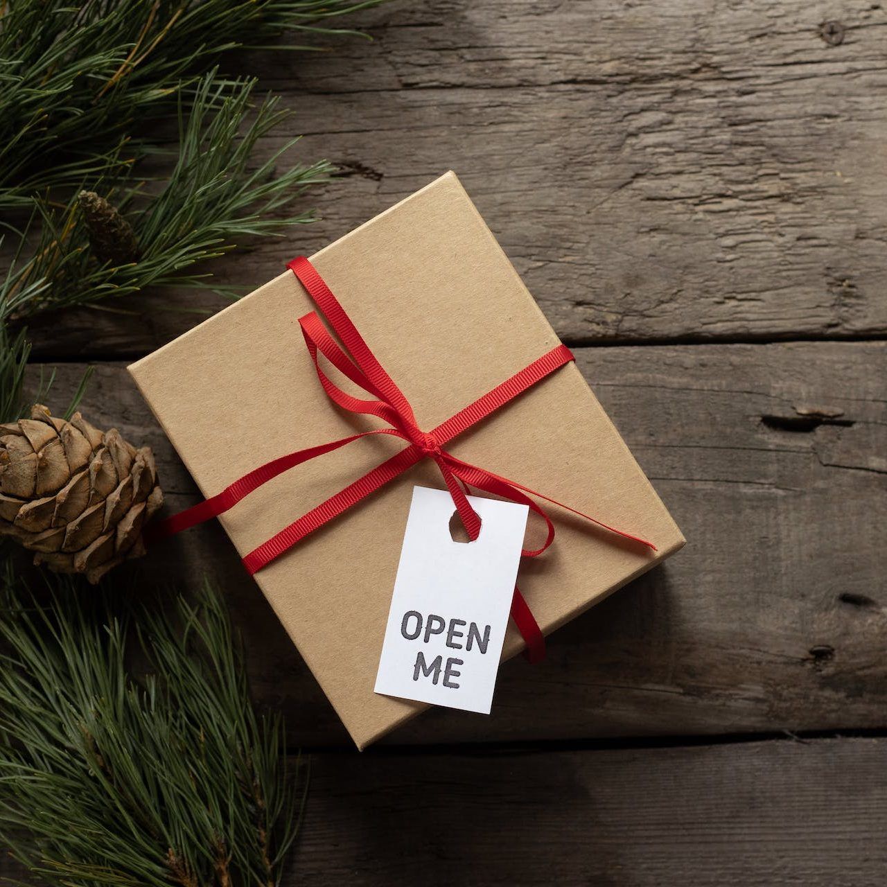 Present wrapped in eco wrapping