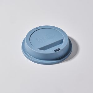 blue reusable coffee cup lid