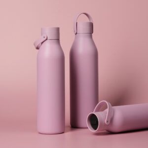 Circular&Co Website_ Stainless Steel_Reusable Bottle_ Dusk Pink _1 Circular&Co Reusable Stainless Steel Water Bottle Group Shot Dusk Pink