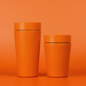 Circular&Co Website_ Stainless Steel_Reusable Cup_ Sunrise Orange_1 Circular&Co Reusable Travel Mug Coffee Cup Stainless Steel Sunrise Orange