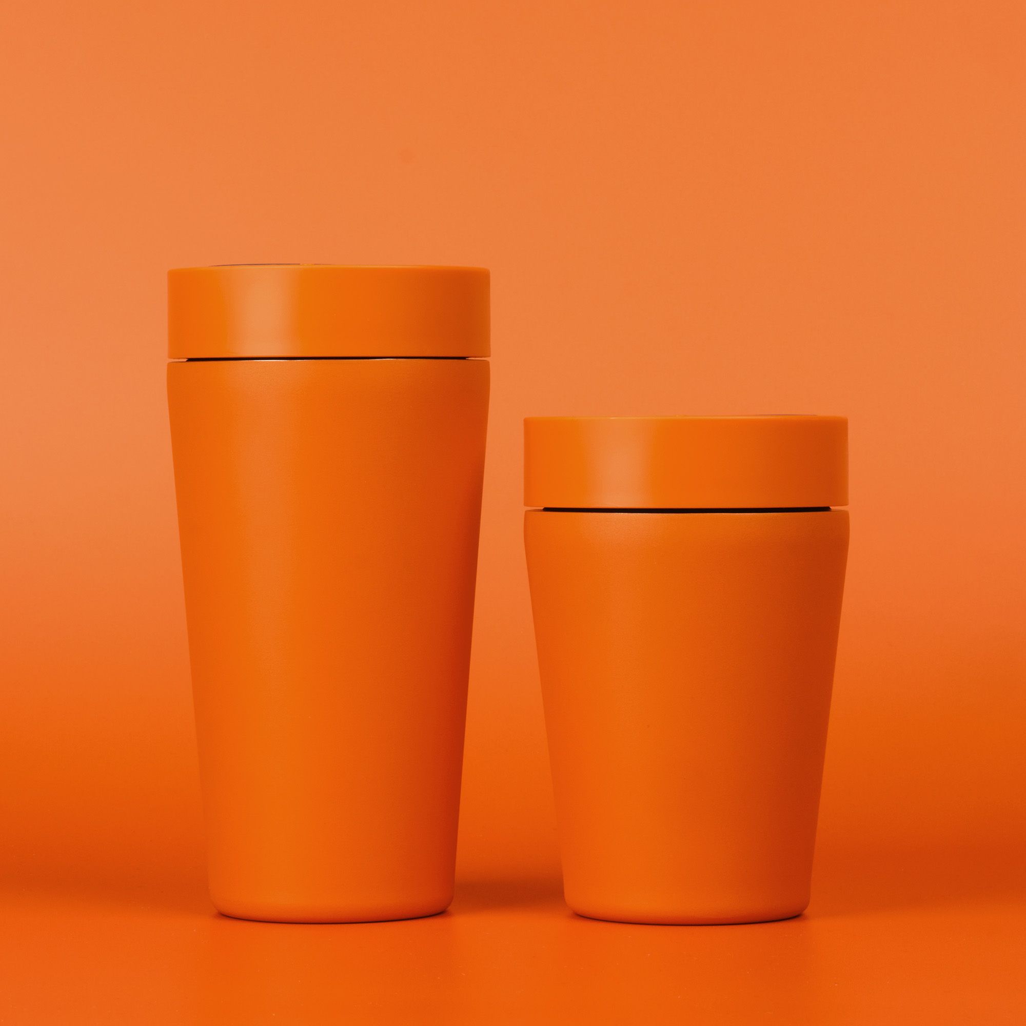 Circular&Co Website_ Stainless Steel_Reusable Cup_ Sunrise Orange_1 Circular&Co Reusable Travel Mug Coffee Cup Stainless Steel Sunrise Orange