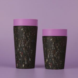 Circular&Co Website_Trainers_Reusable Cup_Ultraviolet_1 Circular&Co Reusable Coffee Cup Made From Recycled Trainers Ultraviolet