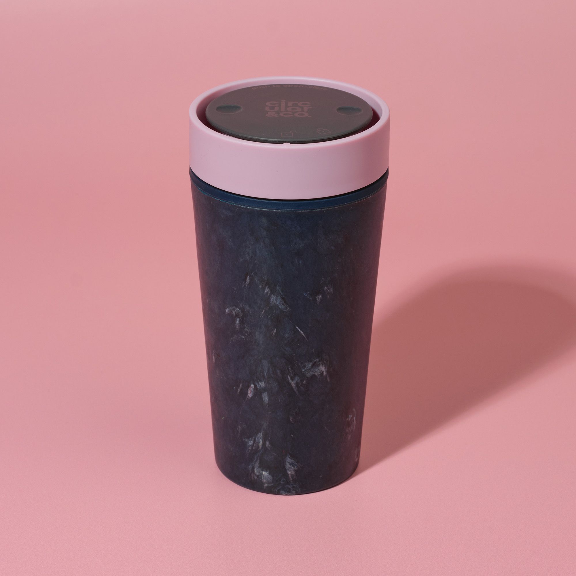 Circular&Co_Website_Fabric Waste_Reusable Cup_Dusk Pink_12oz Circular&Co Reusable Coffee Cup Made From Fabric Waste Dusk Pink 12oz